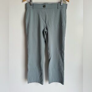 Betabrand Women Large Petite Dress Yoga Pant Blue Gray